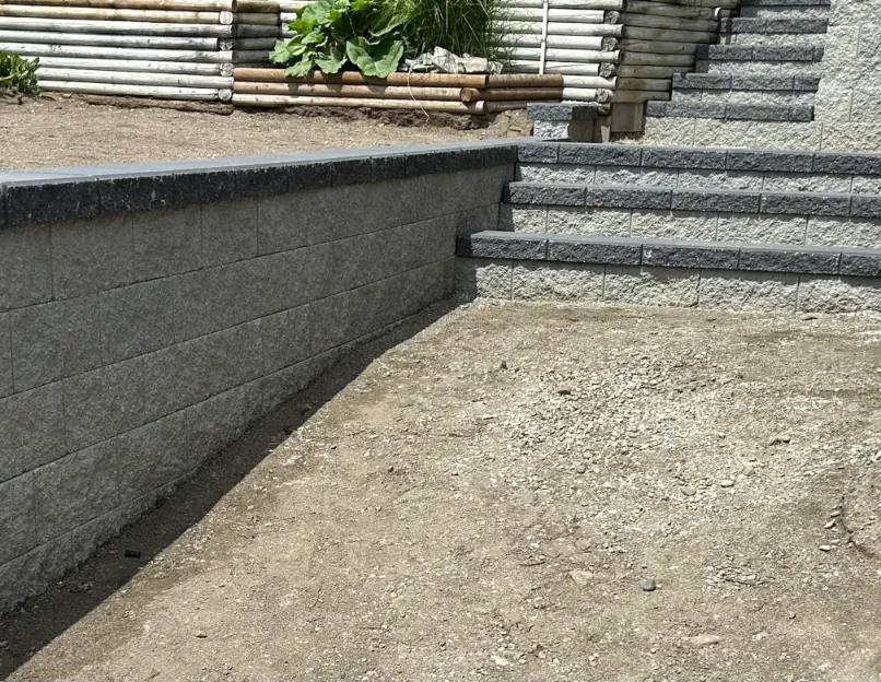Retaining wall project in Osoyoos and Oliver BC