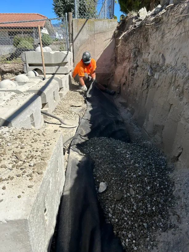 Retaining wall project in Osoyoos and Oliver BC