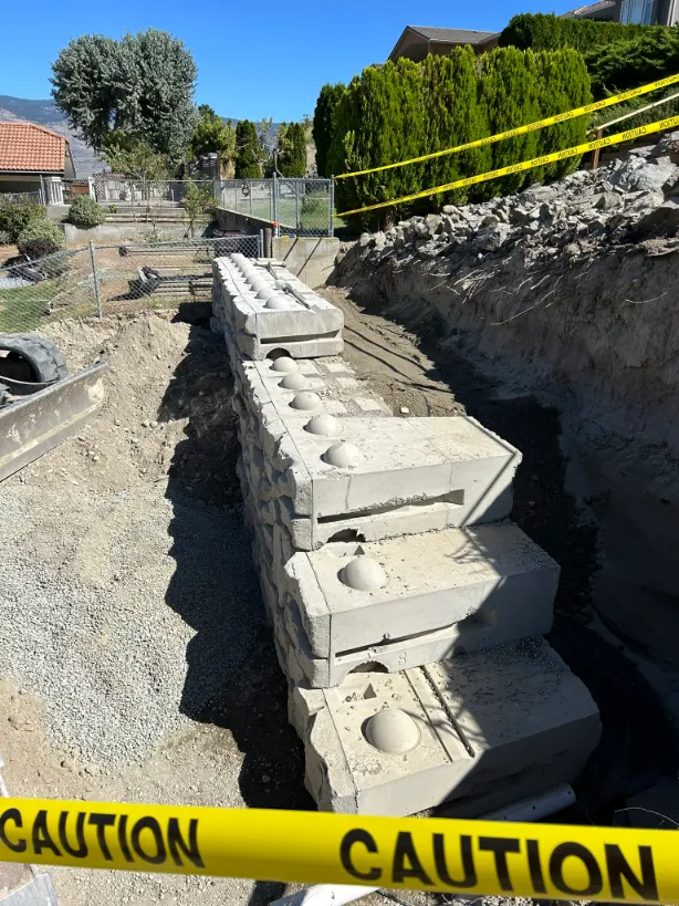 Retaining wall project in Osoyoos and Oliver BC