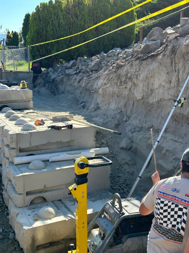Retaining wall project in Osoyoos and Oliver BC