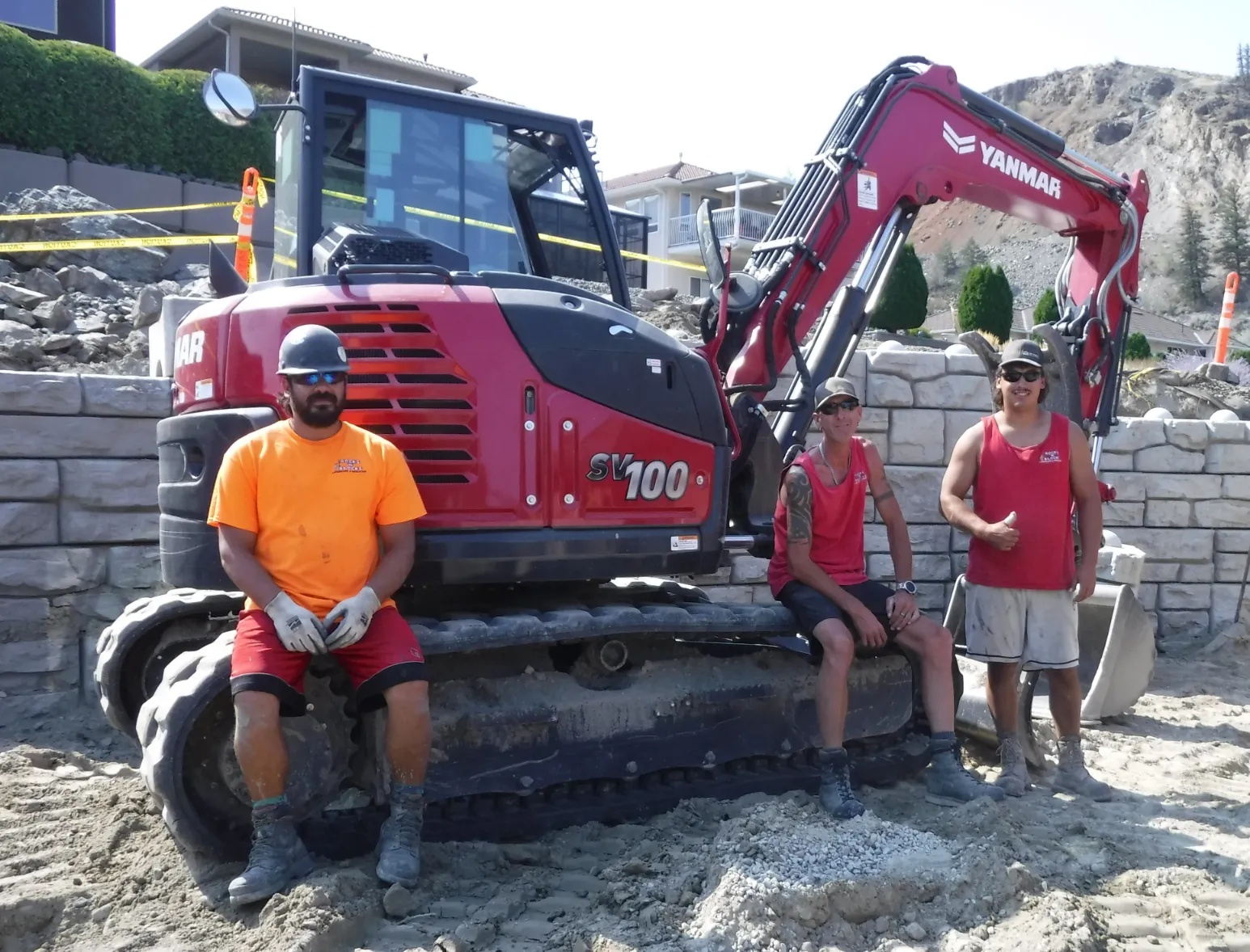 Retaining wall project in Osoyoos and Oliver BC