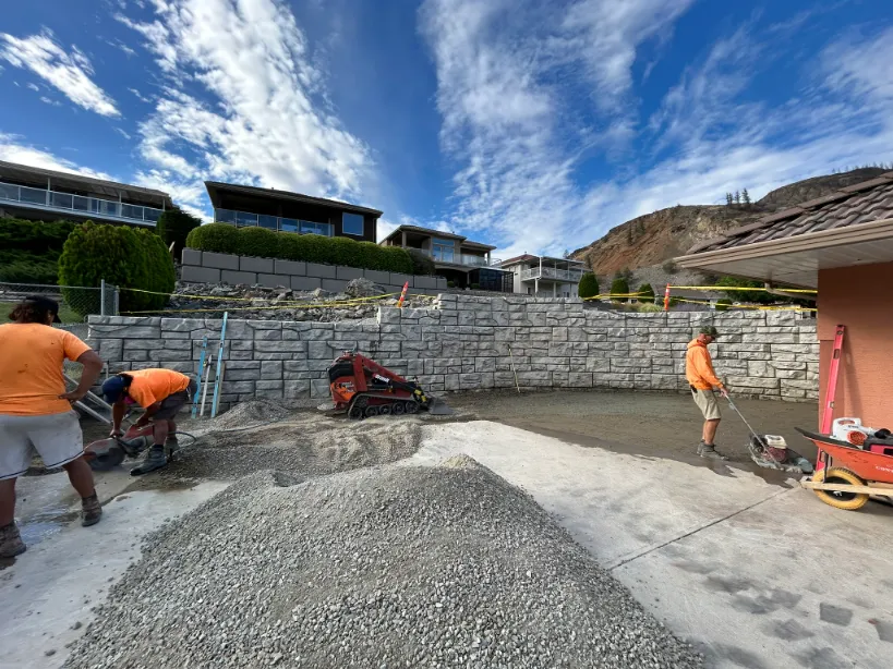 Retaining wall project in Osoyoos and Oliver BC