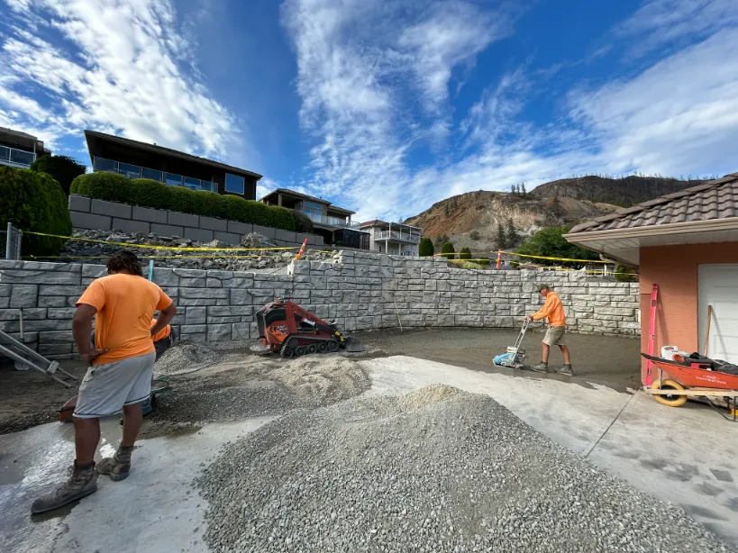 Retaining wall project in Osoyoos and Oliver BC