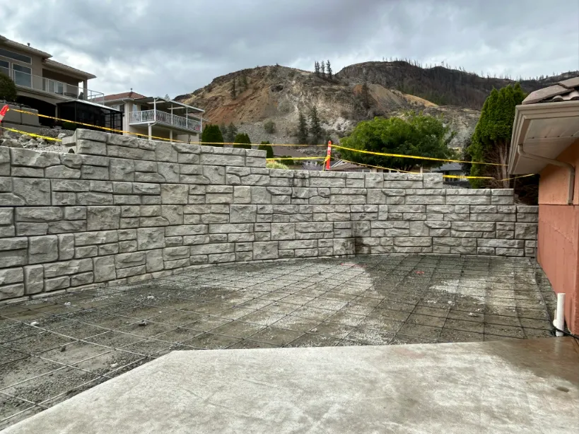Retaining wall project in Osoyoos and Oliver BC