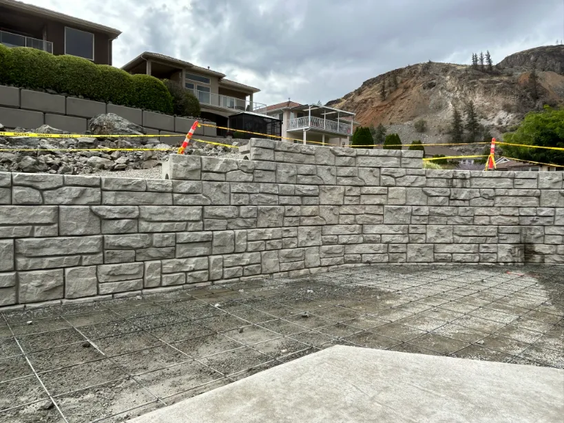 Retaining wall project in Osoyoos and Oliver BC
