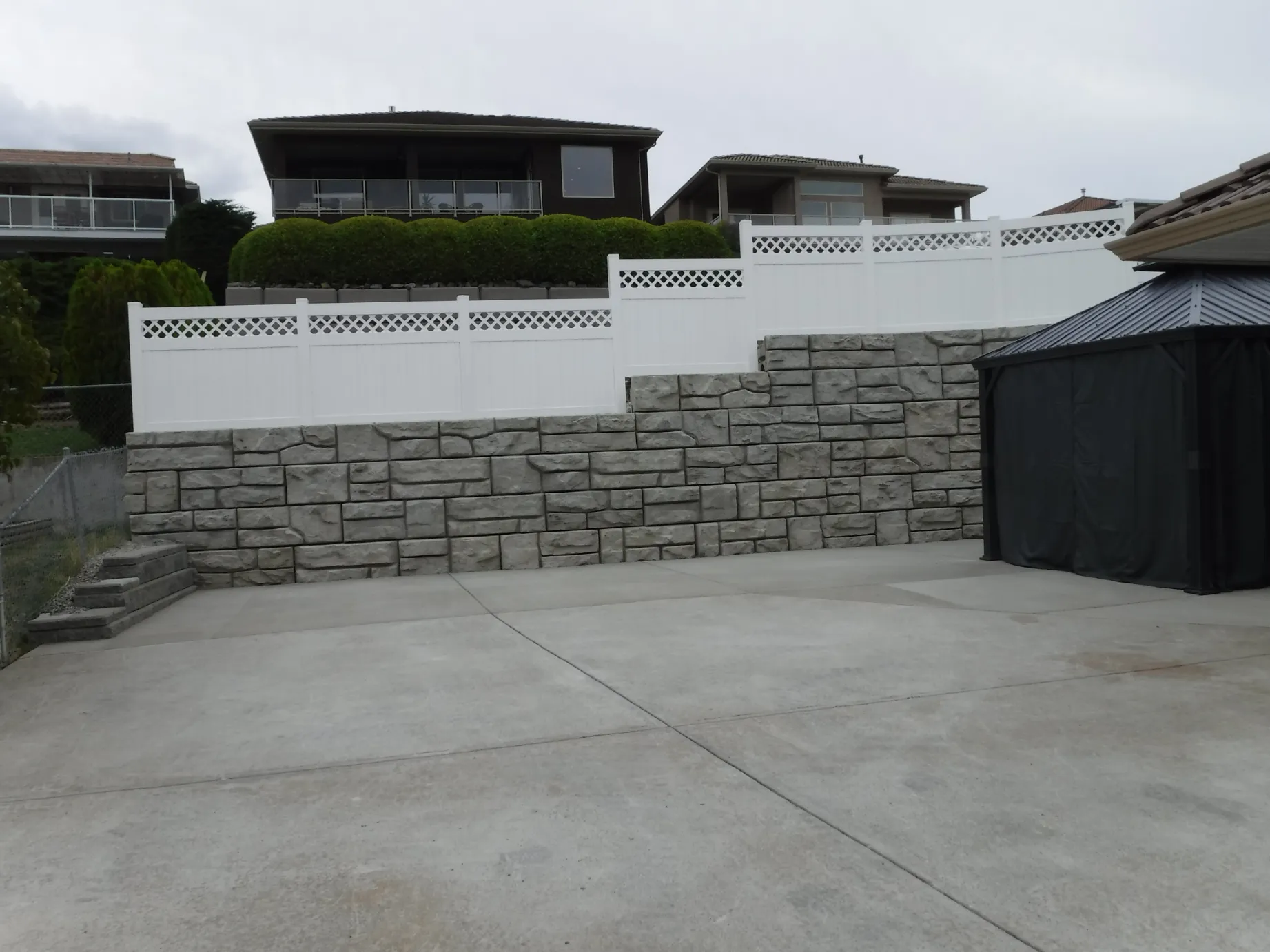 Retaining wall project in Osoyoos and Oliver BC