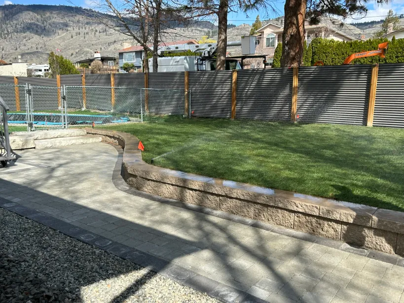 Retaining wall project in Osoyoos and Oliver BC