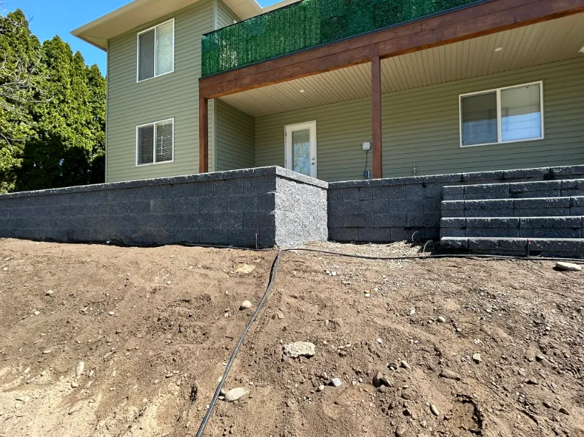 Retaining wall project in Osoyoos and Oliver BC