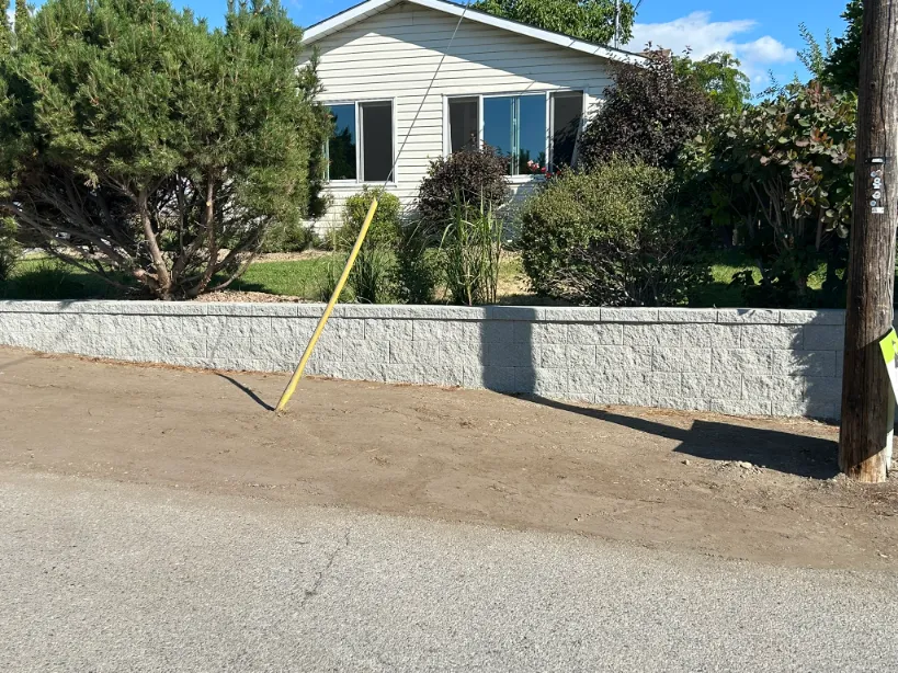 Retaining wall project in Osoyoos and Oliver BC