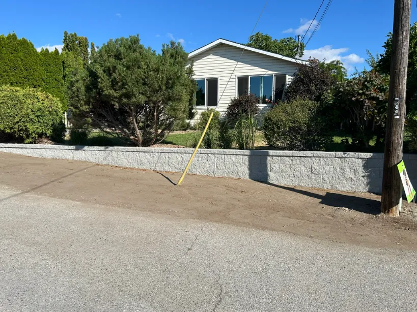 Retaining wall project in Osoyoos and Oliver BC