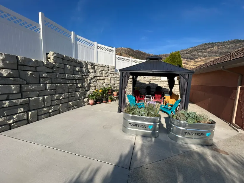 Retaining wall project in Osoyoos and Oliver BC