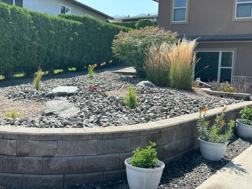 Retaining wall project in Osoyoos and Oliver BC