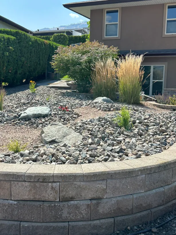 Retaining wall project in Osoyoos and Oliver BC