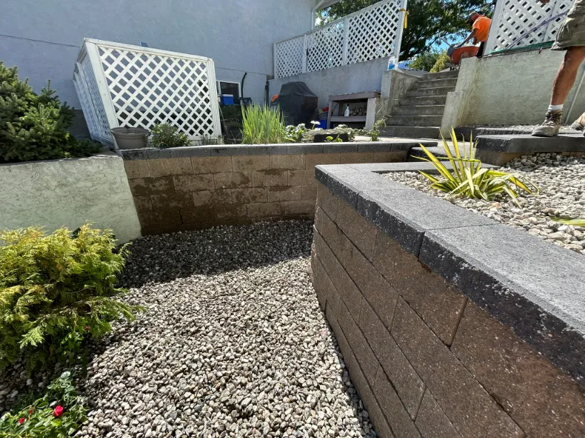 Retaining wall project in Osoyoos and Oliver BC