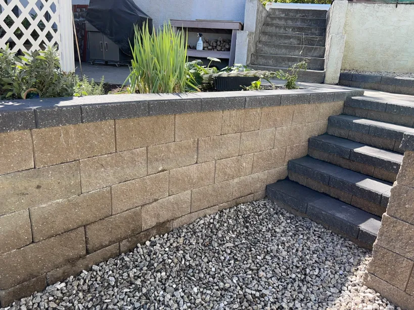 Retaining wall project in Osoyoos and Oliver BC