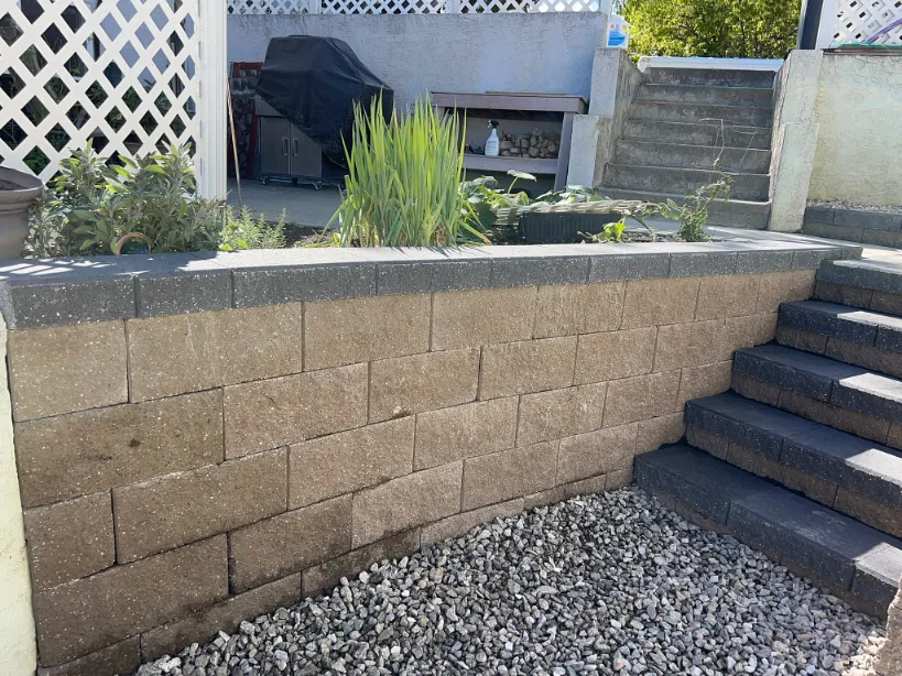 Retaining wall project in Osoyoos and Oliver BC