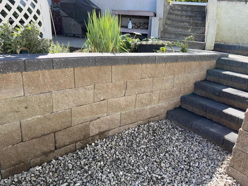 Retaining wall project in Osoyoos and Oliver BC