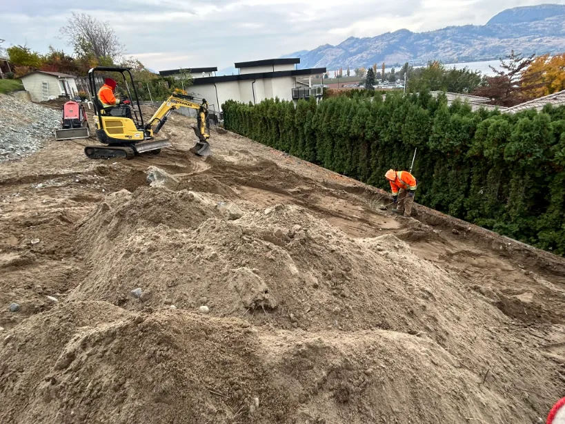 Retaining wall project in Osoyoos and Oliver BC