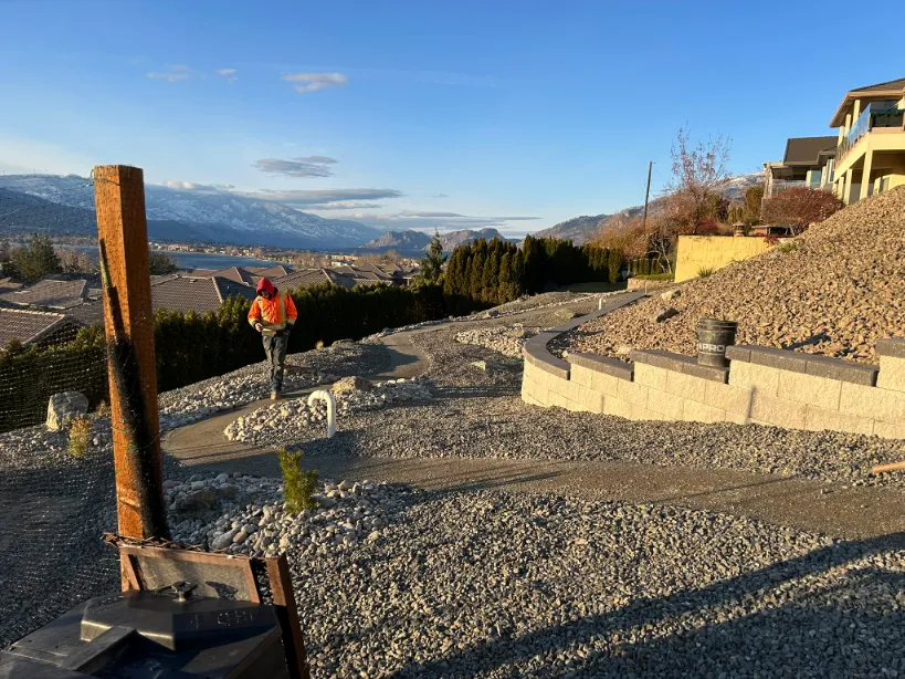 Retaining wall project in Osoyoos and Oliver BC
