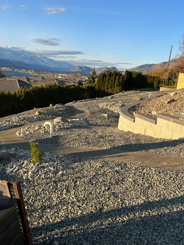 Retaining wall project in Osoyoos and Oliver BC