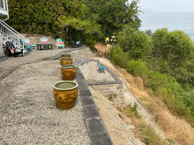 Retaining wall project in Osoyoos and Oliver BC