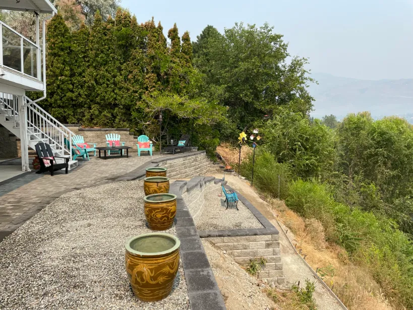 Retaining wall project in Osoyoos and Oliver BC