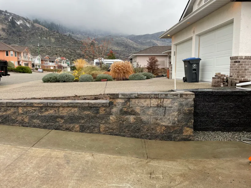 Retaining wall project in Osoyoos and Oliver BC