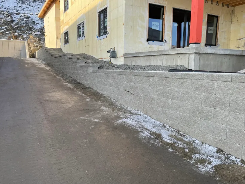 Retaining wall project in Osoyoos and Oliver BC