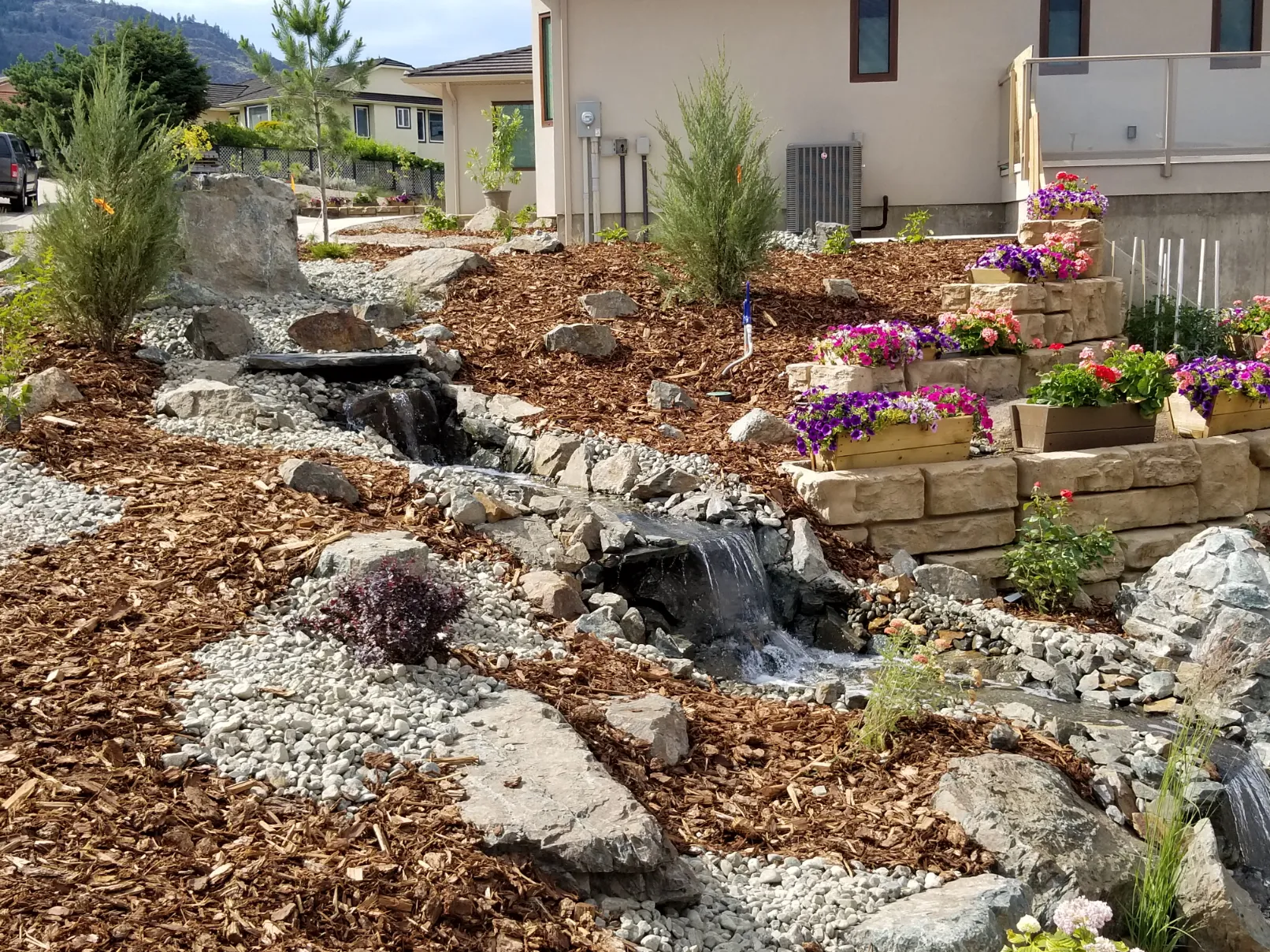 Xeriscape planting in Osoyoos and Oliver BC