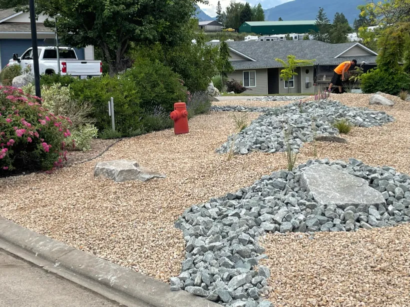 Xeriscape planting in Osoyoos and Oliver BC